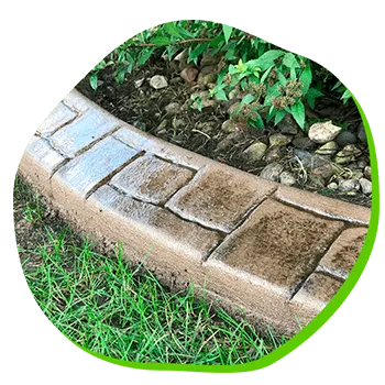 Castle Rock texture sample for stamped decorative concrete landscape curbing