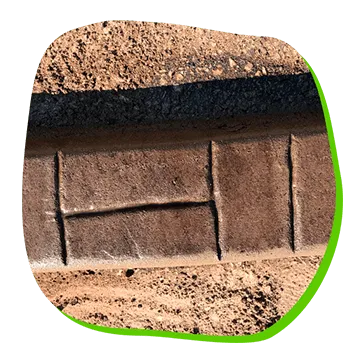 H-Brick texture sample for stamped decorative concrete landscape curbing