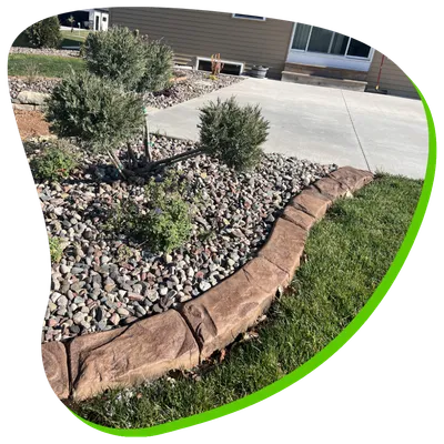 Natural Stone texture sample for stamped decorative concrete landscape curbing