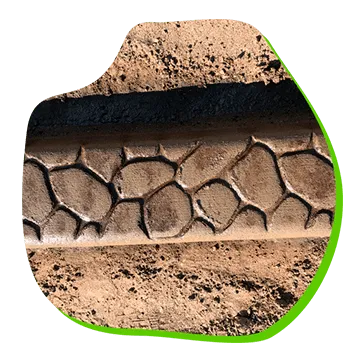 Random Rock texture sample for stamped decorative concrete landscape curbing
