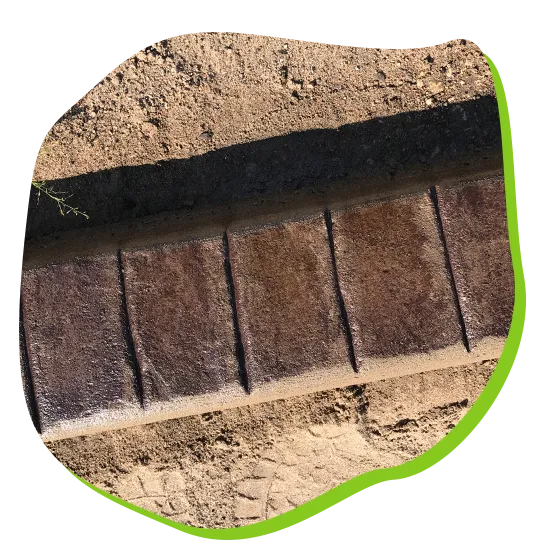 Soldier Course texture sample for stamped decorative concrete landscape curbing