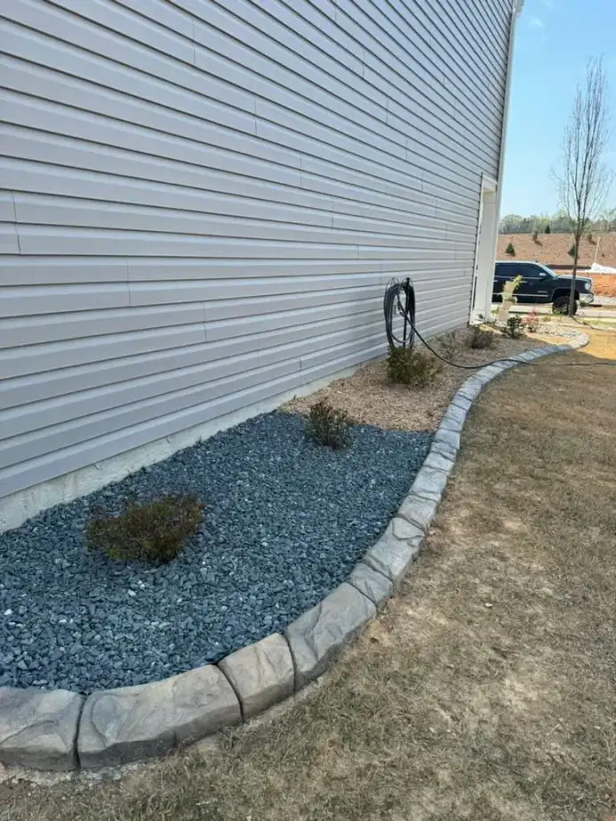 Commercial property curbing installation